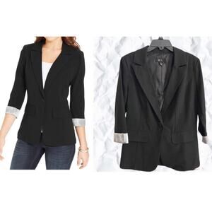 BCX Single Button Black Blazer - size XL